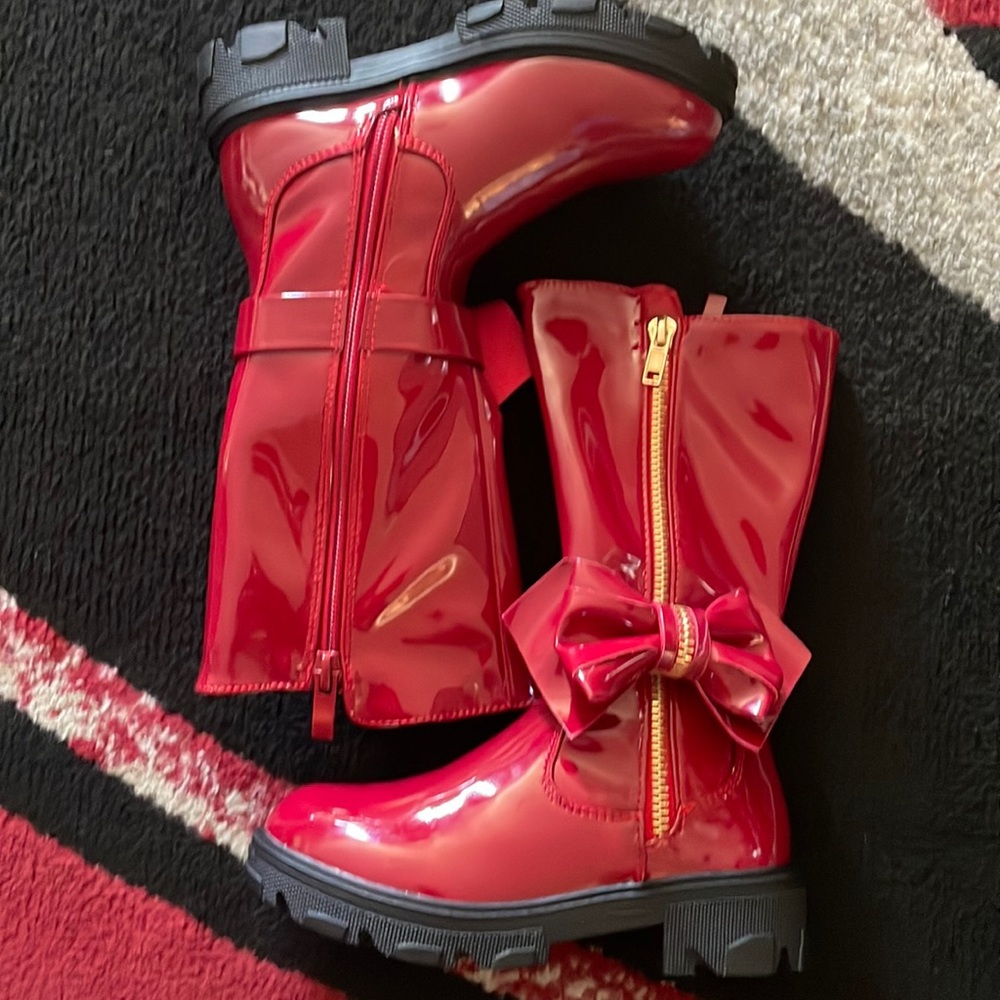 Brand new toddler red boots size 11